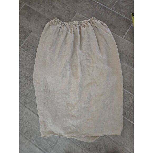CP Shades Linen Skirt Khaki Tan Color Midi Maxi Size Large/XL/XXL - Picture 7 of 7